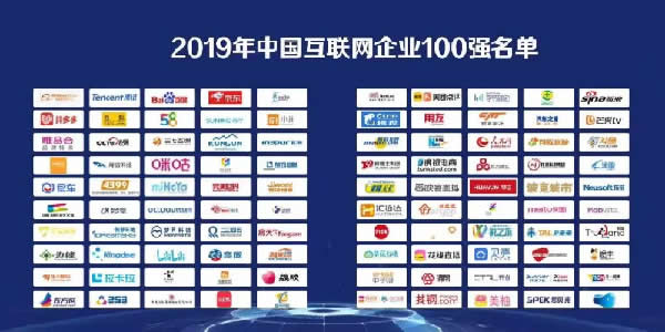 2019年中国互联网企业100强榜单揭晓