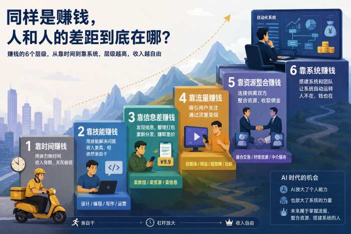 赚钱的6个层级，你在哪一层？ IT业界