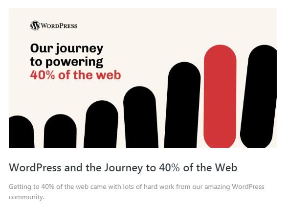 2021年WordPress市场份额突破40% 建站工具 建站方向 微新闻 第1张