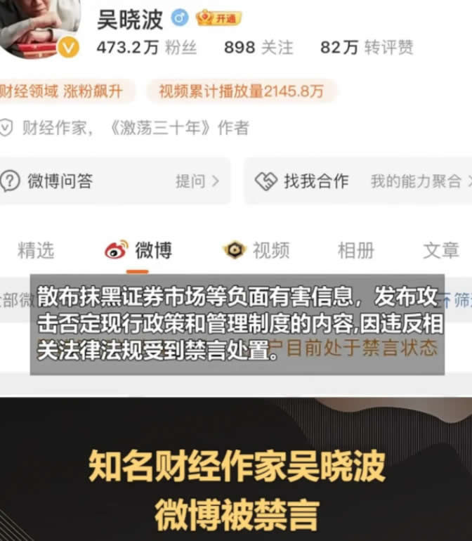 吴晓波被全网禁言 个人IP 自媒体 互联网坊间八卦 微新闻 第1张