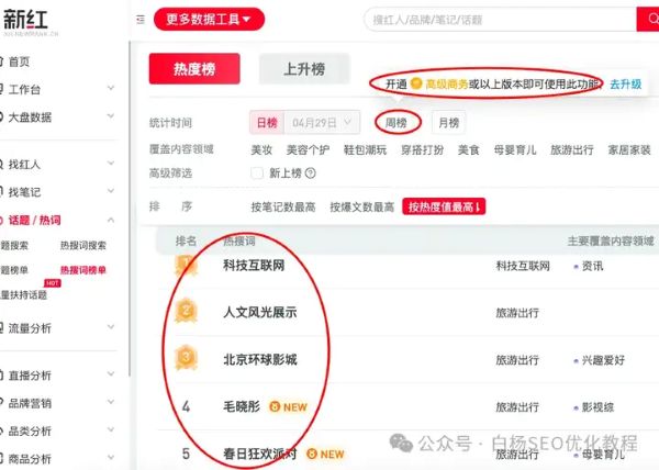 如何查找百度、抖音、微信、微博、小红书、知乎、B站、视频号、快手等7天内最热门话题及流量关键词有哪些 流量 SEO优化 经验心得 第17张